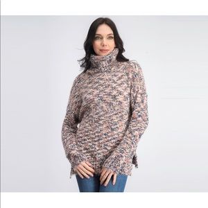 Lost & Wander Fizzy Eyelash Cowl Neck Sweater